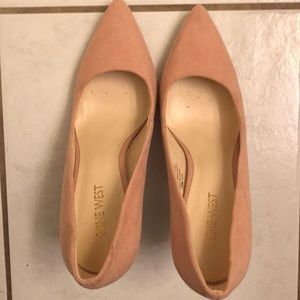 Nine West Blush Suede Heels